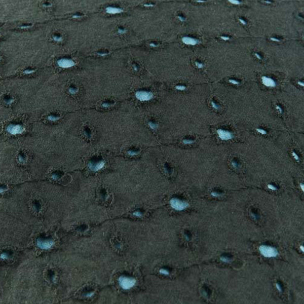 Bedding House Chelsy Broderie Anglaise Green Square Filled Cushion 40cm