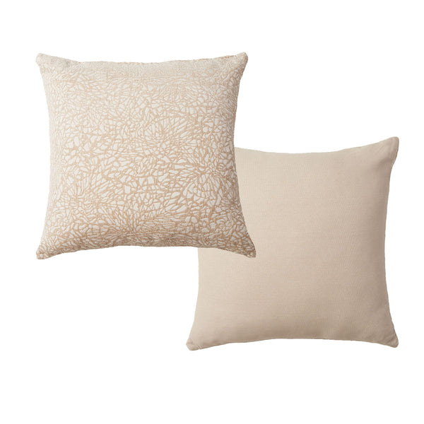 Accessorize Dezi Abstract Polyester Filled Cushion Taupe Cream 50cm