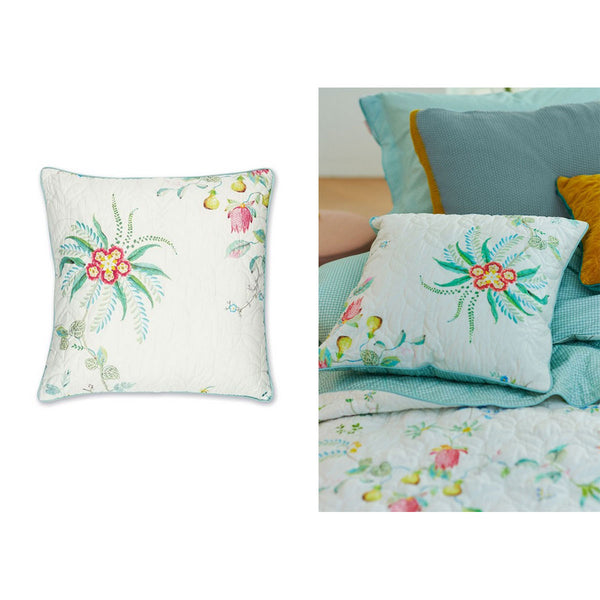 PIP Studio Fleur Grandeur Quilted Filled Cushion Square 45cm White