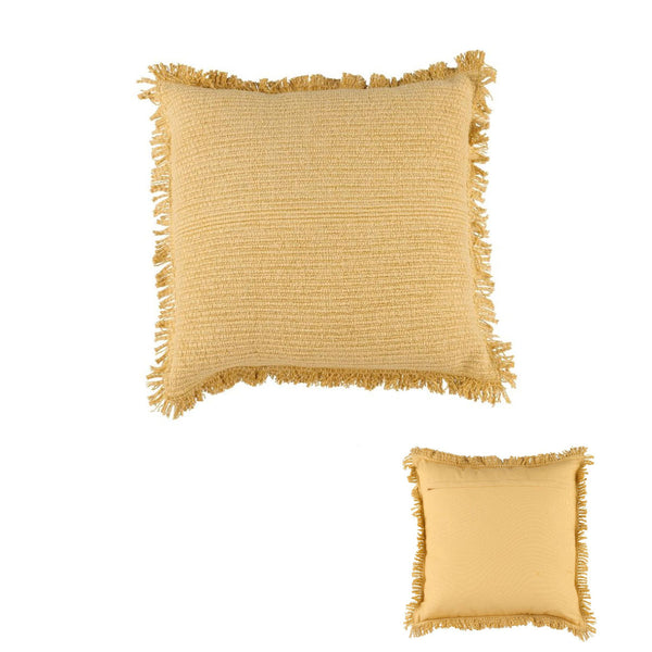 Accessorize Nova Textured Yellow Square Filled Cushion 45cm