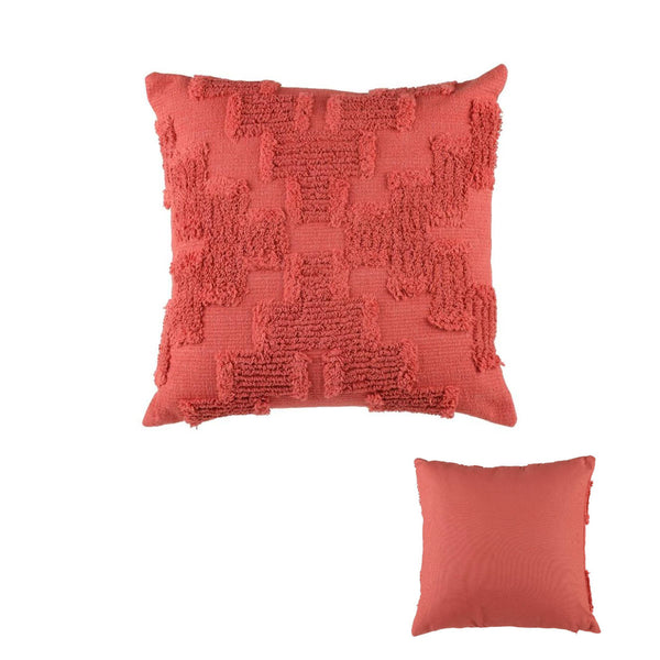 Accessorize Roseto Textured Red Square Filled Cushion 45cm