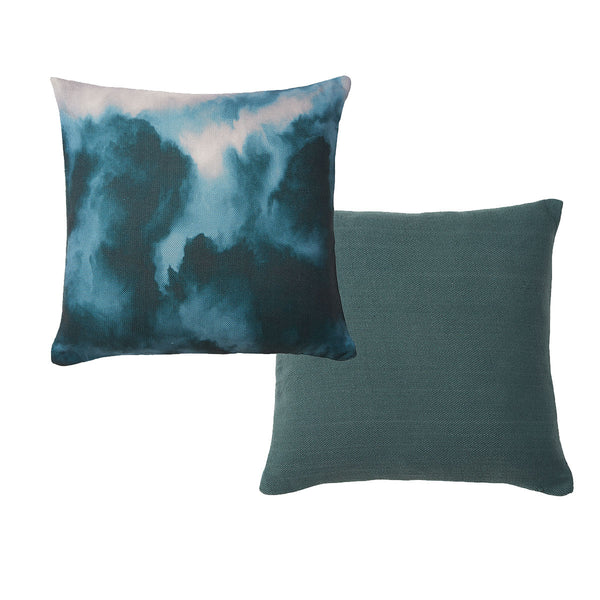 Accessorize Storm Ocean Wave Polyester Filled Cushion Blue Grey 50cm