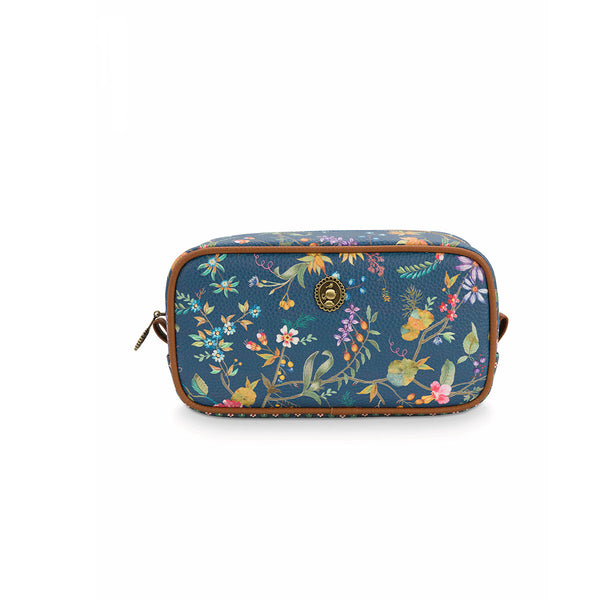 PIP Studio Petites Fleurs Dark Blue Small Travel Cosmetic Makeup Bag Pouch