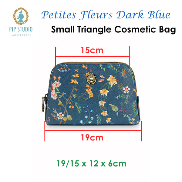 PIP Studio Petites Fleurs Dark Blue Small Travel Cosmetic Makeup Bag