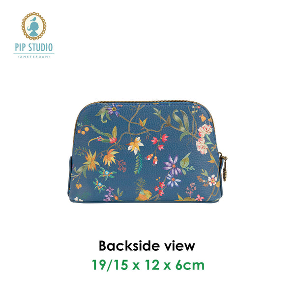 PIP Studio Petites Fleurs Dark Blue Small Travel Cosmetic Makeup Bag