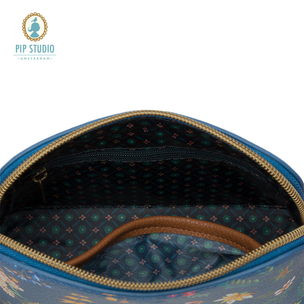 PIP Studio Petites Fleurs Dark Blue Small Travel Cosmetic Makeup Bag