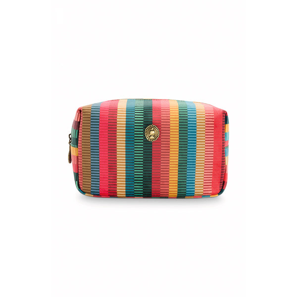 PIP Studio Velvet Jacquard Stripe Small Travel Cosmetic Makeup Bag