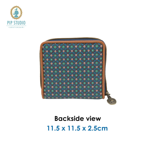 PIP Studio Flirting Birds Dark Blue Square Travel Cosmetic Makeup Bag Wallet