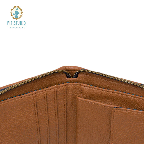 PIP Studio Flirting Birds Dark Blue Square Travel Cosmetic Makeup Bag Wallet