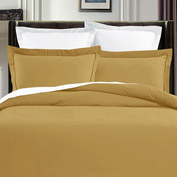 Pima 400TC Cotton Royal Gold Edge Quilt Doona Duvet Cover Set King
