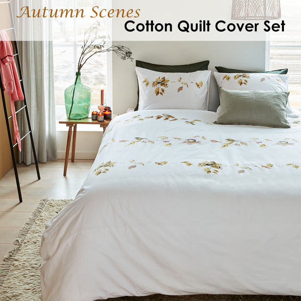 Marjolein Bastin Autumn Leaves Cotton Quilt Doona Duvet Cover Set King