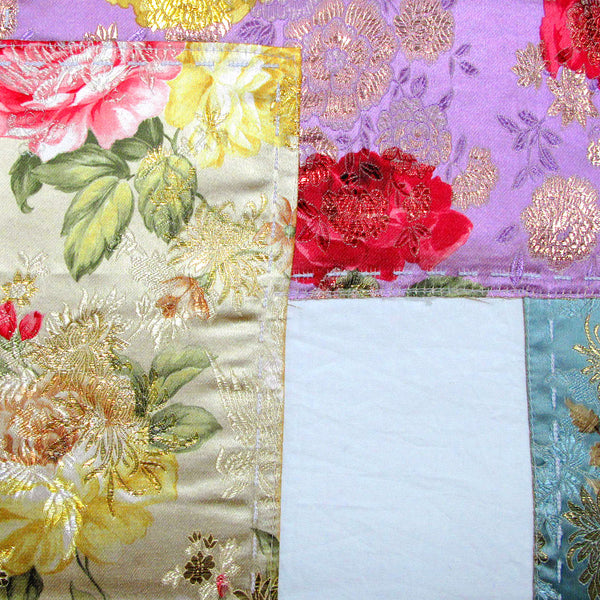 Accessorize Country Rose Floral Patchwork White Quilt Cover Set Queen