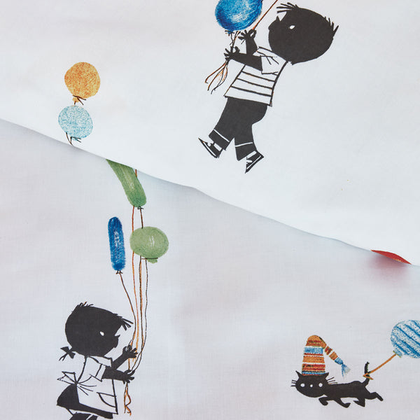 Fiep Westendorp Feest Pastel Kid Balloons Cotton Quilt Cover Set Single