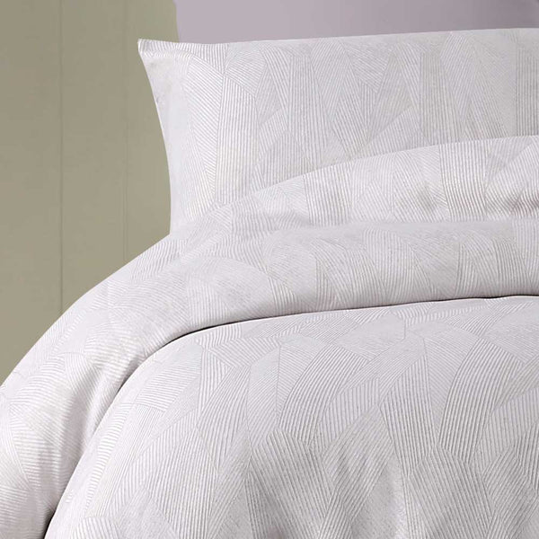 Accessorize Java Geometric Jacquard Grey Quilt Doona Duvet Cover Set Queen