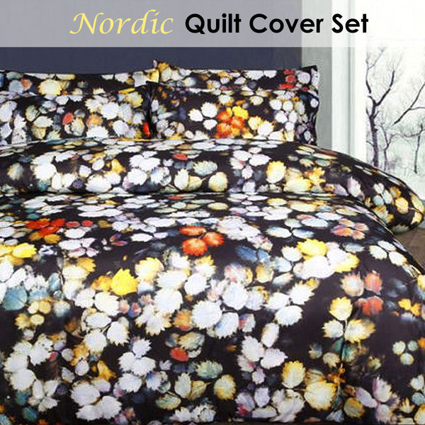 Big Sleep Nordic Floral Quilt Doona Duvet Cover Set Double