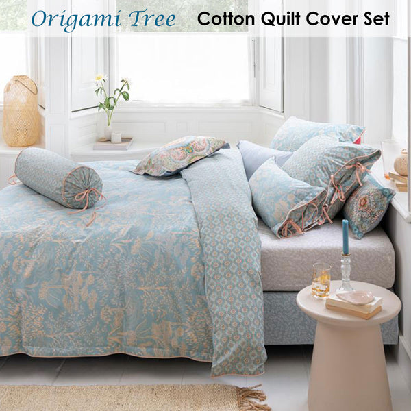 PIP Studio Origami Tree Light Blue Quilt Doona Duvet Cover Set Queen
