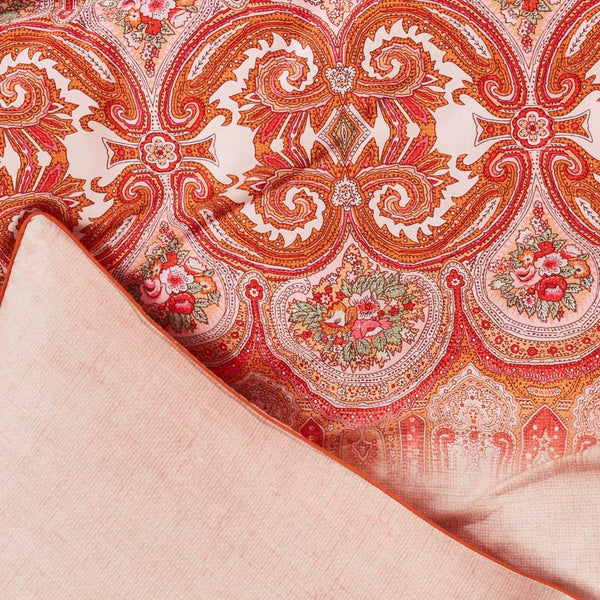 Oilily Paisley Cotton Sateen Pink Quilt Doona Duvet Cover Set Queen