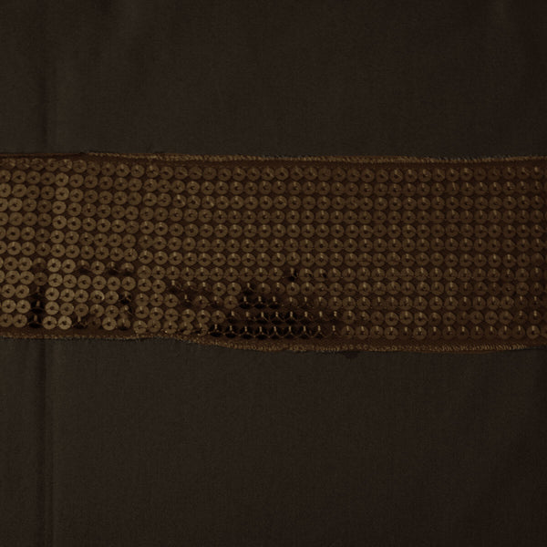 Accessorize Sequin Stripe Chocolate Brown Cotton Quilt Cover Set Single