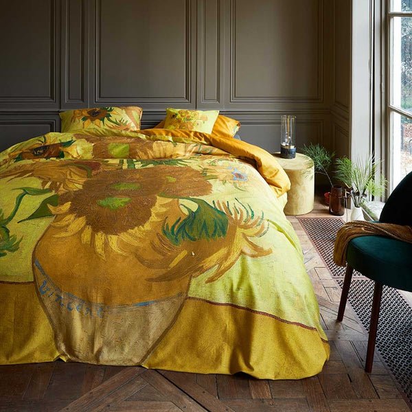 Bedding House Van Gogh Sunflowers Yellow Quilt Cover Set King