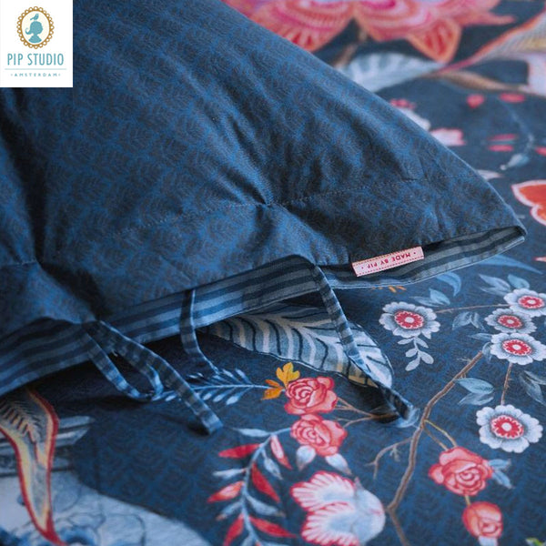 PIP Studio Tree of Life Dark Blue Cotton Quilt Doona Duvet Cover Set Queen