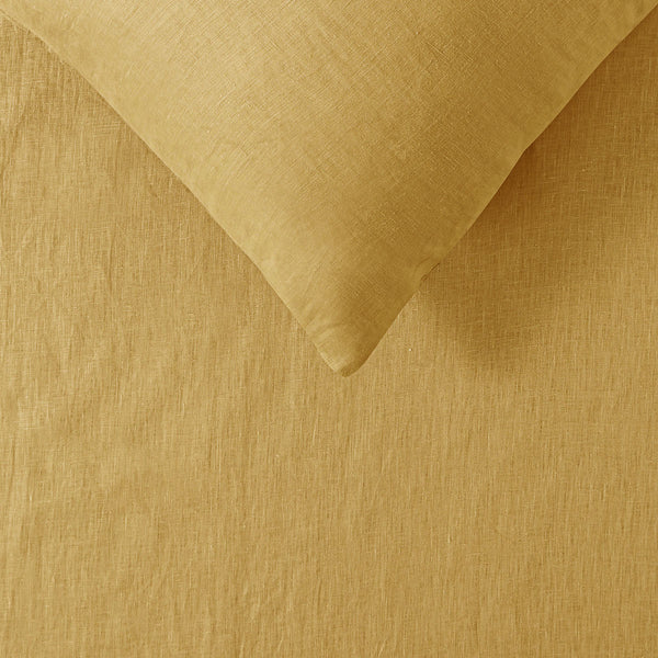 Vintage Design Homewares Linen Ochre Sheet Set Single