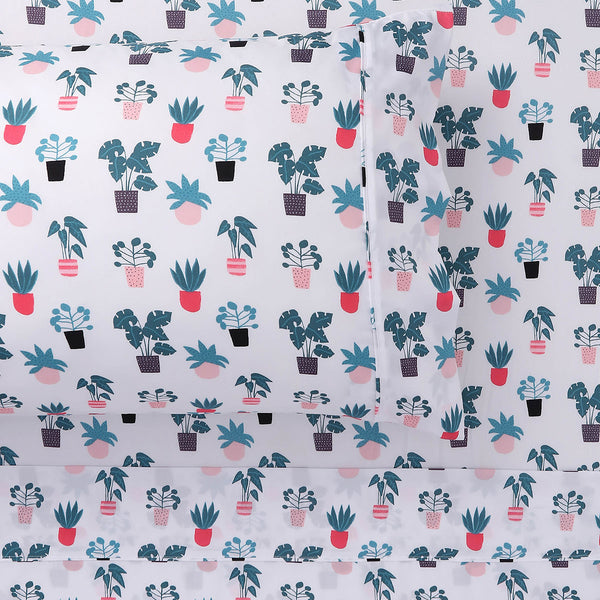 Happy Kids Plants Microfibre Printed Sheet Set Single