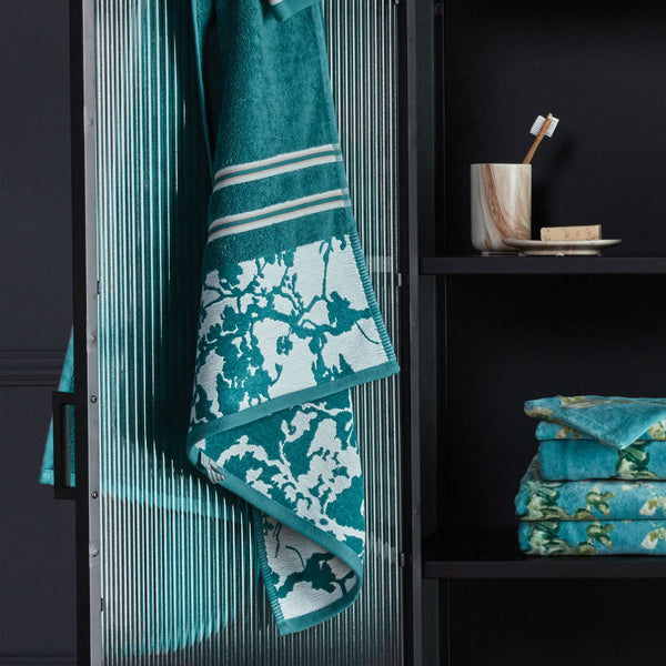 Bedding House Van Gogh Fleurir Blue Bath Towel Cotton 70 x 140cm