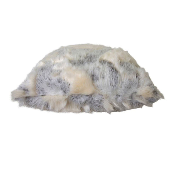 J Elliot Home Faux Fur Filled Cushion Square 50cm Grey Wolf