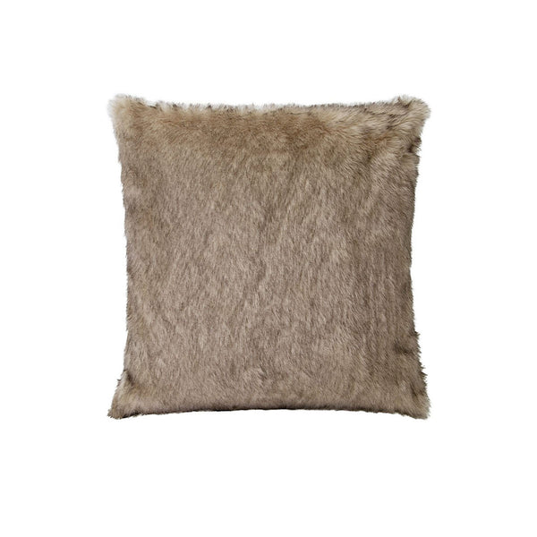 J Elliot Home Faux Fur Filled Cushion Square 50cm Brown Fox
