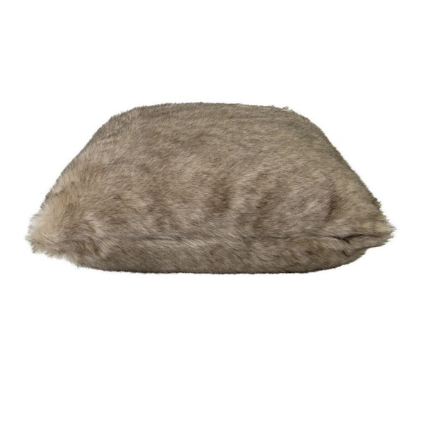 J Elliot Home Faux Fur Filled Cushion Square 50cm Brown Fox