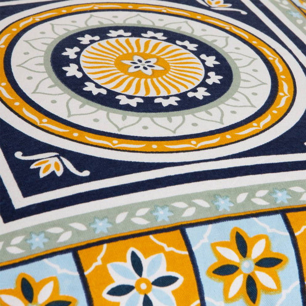 J Elliot Home Kasbah Moroccan Pattern Filled Cushion Square 50cm Blue