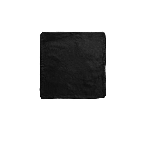 Lollipop Cotton Piped Square Cushion Cover 40cm Black