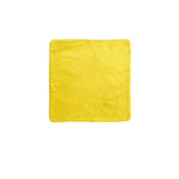 Lollipop Cotton Piped Square Cushion Cover 40cm Yellow
