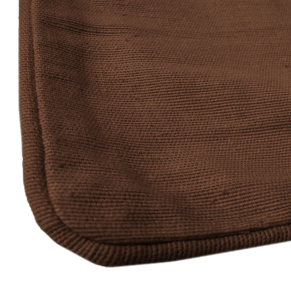 Lollipop Extra Large Cotton Piped Square Cushion Cover 90cm Chocolate