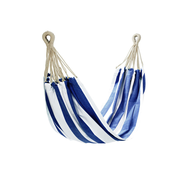 IDC Homewares Blue Striped Single Size Cotton Hammock 150 x 205cm