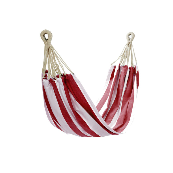 IDC Homewares Red Striped Single Size Cotton Hammock 150 x 205cm