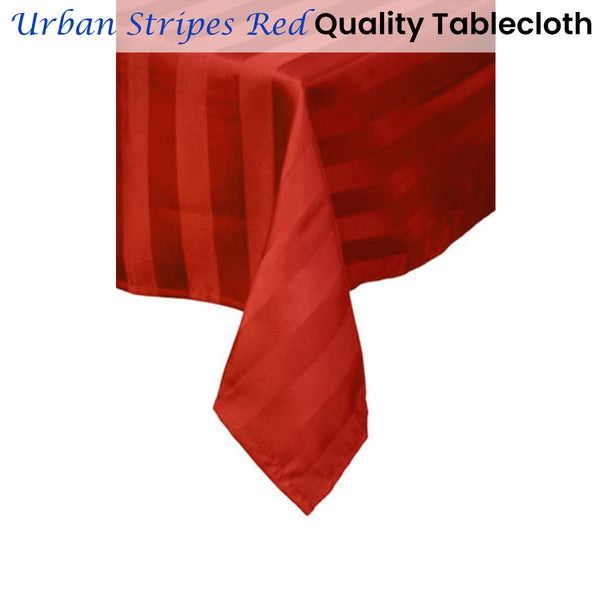 IDC Homewares Urban Red Tablecloth Striped Jacquard Rectangular 150 x 320cm