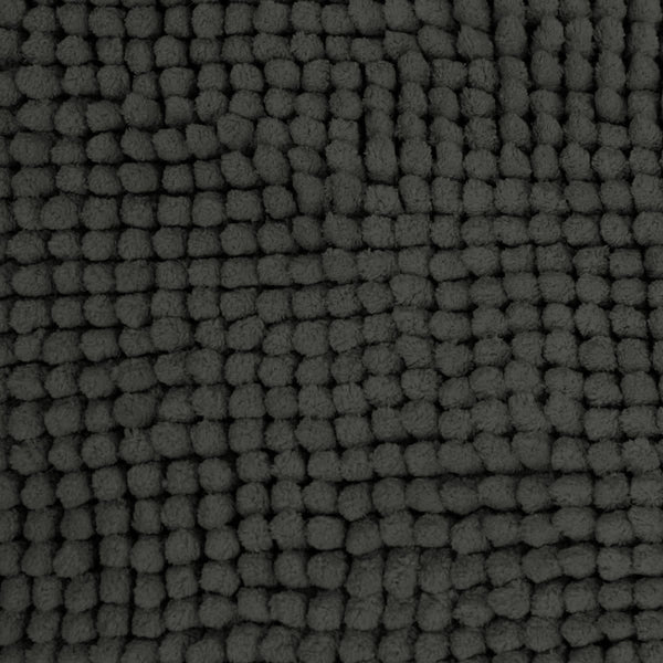 Algodon Toggle 1600gsm Microfibre Toilet Mat Non Slip Charcoal Grey 50 x 50cm