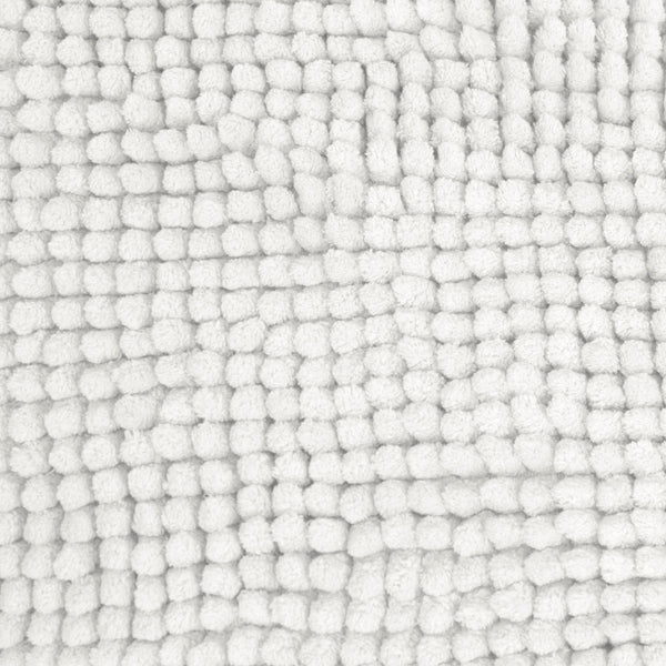 Algodon Toggle 1600gsm Microfibre Bath Mat Non Slip White 50 x 100cm