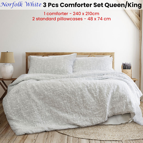 Ardor Norfolk Jacquard Embossed Comforter Bedspread Coverlet Set Queen King