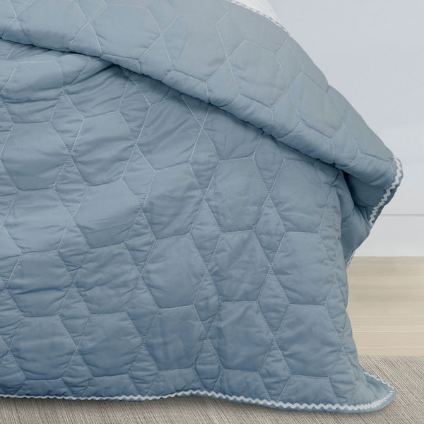 Jelly Bean Kids Bolston Bedspread Coverlet Comforter Set Blue Single Double