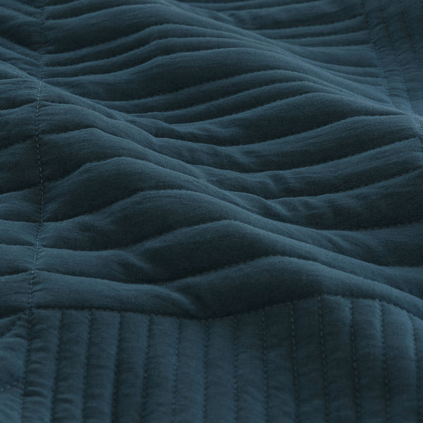 Ardor Finley Navy 3 Pcs Quilted Coverlet Bedspread Comforter Set Queen King