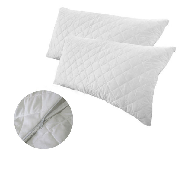 Essentially Home Living Twin Pack Quilted Pillow Protectors King 51 x 91cm