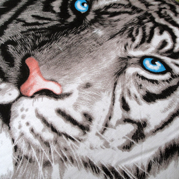 Just Home Blue Eyes Stripes Tiger Filled Cushion Square 43cm