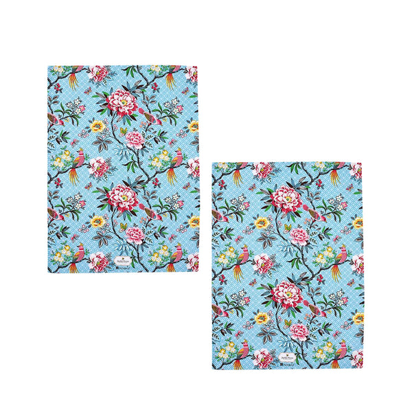 Ashdene Set of 2 Jardin Peony Cotton Kitchen Tea Towels 50 x 70cm