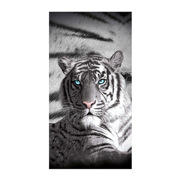 Just Home Blue Eyes Stripes Tiger Cotton Beach Towel 150 x 70cm