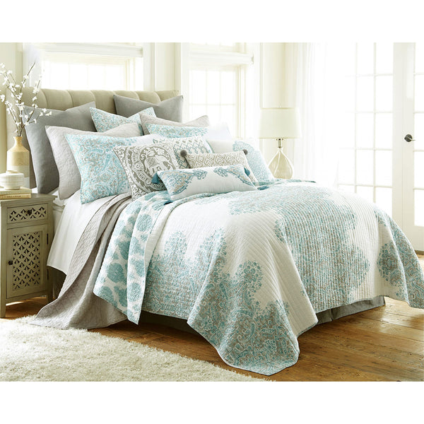 Jenny Mclean Avalon 3 Pce Bedspread Coverlet Comforter Quilt Set King