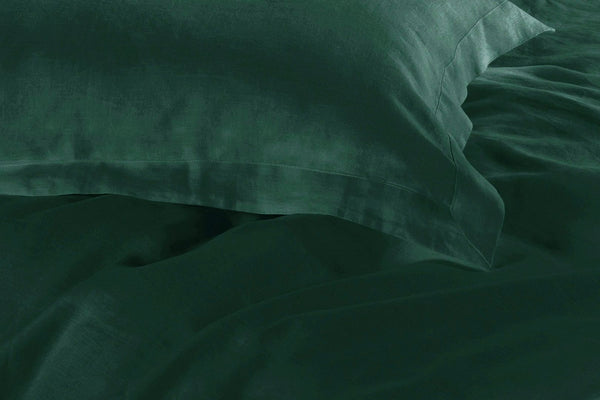 1000TC Tailored Double Size Quilt Doona Duvet Duvet Cover Set Dark Green