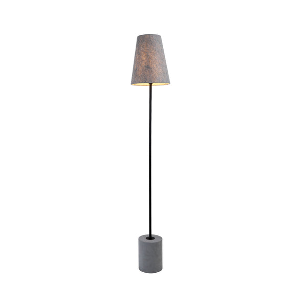 Jerome Floor Lamp Light Concrete Base Grey Felt Cone Shade Industrial