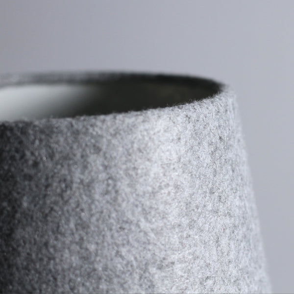 Jerome Floor Lamp Light Concrete Base Grey Felt Cone Shade Industrial